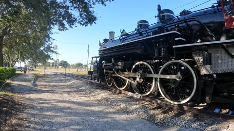 Closeup of 148 Sugar Express Steam locomitive