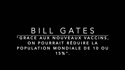 Bill Gates dépopulation