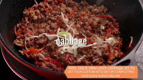 Keto black bean pork cabbage fry - keto Diet Recipes:- Video 11 #Recipes #Keto