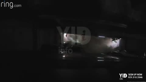 Footage from a vehicle inside the parking lot - the explosion and collapse reported in Manhattan