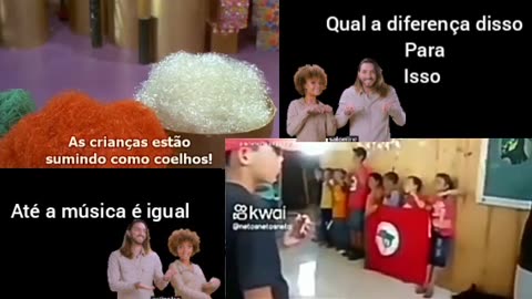 No Brasil nada se cria tudo se Copia. Juntou a juventude hitlerista com a fantástica fabrica de Willy Wonka,o OOMPA LOOMPA se transformou em A juventude do MST.