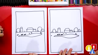 How To Draw A Farm Landscape