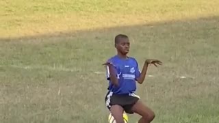 African Youth player Juggling A Football