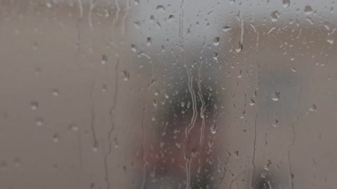 Rain and Thunder Sound on the window with Relaxing Piano Music for Sleep, Meditation, Reduce stress