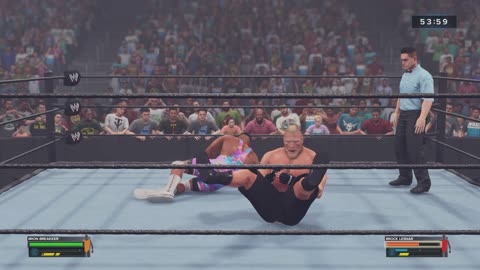 MATCH 96 BROCK LESNAR VS BRON BREAKKER VS GOLDBERG WITH COMMENTARY