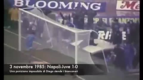 Punizione di Maradona contro La Juve