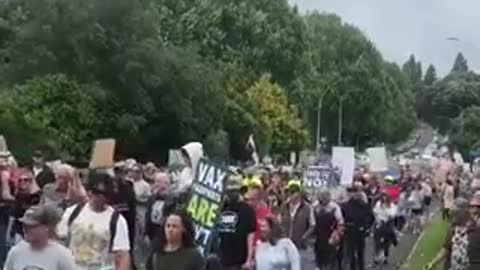 New Zealand hits the streets to Protest for Freedom, Mandates & restrictions