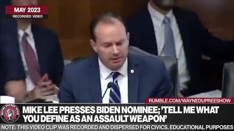 Rep. Mike Lee To ATF Director: "Tell Me What You Define As An Assault Weapon'