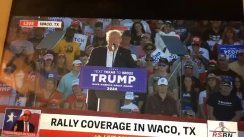 President Trump speech to packed Waco Texas crowd