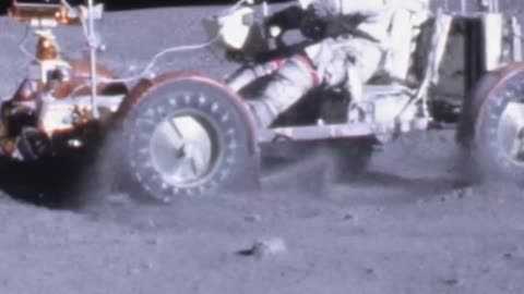 In 1971 put the car on the moon