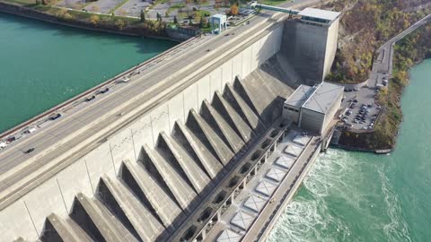Drone Footage of Power Plant Dam