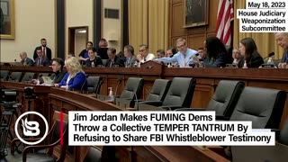 VIRAL- JIM JORDAN CAUSES DEMS TO HAVE MELTDOWN DURING FBI WHISTLEBLOWER HEARING!