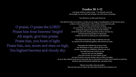 Psalm 148 "O praise, O praise the LORD! Praise him from heavens’ height!" Sing Psalms; tune St John