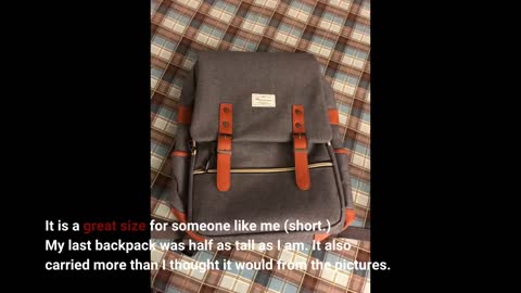 Modoker Vintage Laptop Backpack for Women Men School-Overview