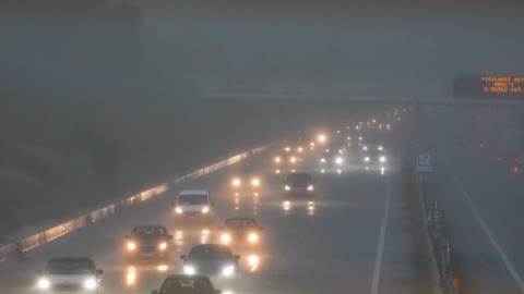 Roads in fog