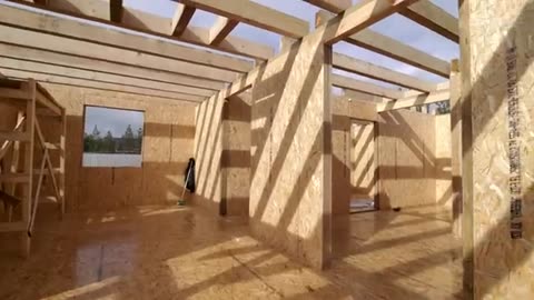 SIP house construction in 7 minutes - time lapse
