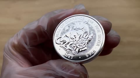 THE BULL OF CLARENCE THE ROYAL TUDOR BEASTS 2023 2 OZ SILVER BULLION COIN