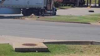 Truck Driver Loses Tire and Takes Out a Hydrant