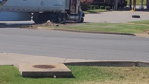 Truck Driver Loses Tire and Takes Out a Hydrant
