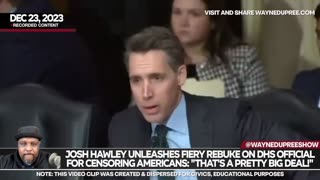 Sen. Josh Hawley's Fight Against Americans Being Censored Should Be Heard By All