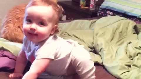 Funny Baby Videos - Joyful Baby Babbles And Cuddles (Funny Babies Moments)