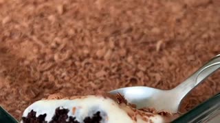 Creamy cheesecake sprinkled with delicious grated chocolate