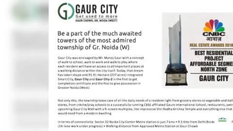 Gaur City 7th Avenue 2/3 BHK Apartments Noida Extension