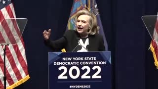 Hillary Clinton: "They'll ban books but do nothing about guns. They'll make it harder for people to vote ... and let Donald Trump trash our democracy."