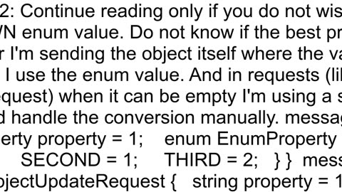 How to handle a nullable enum type field in a protobuf3 message