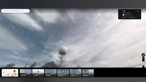 NEXRAD Microwaves Patterns Visible in Cloud Cover - Street View