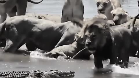 Lions vs Crocodiles