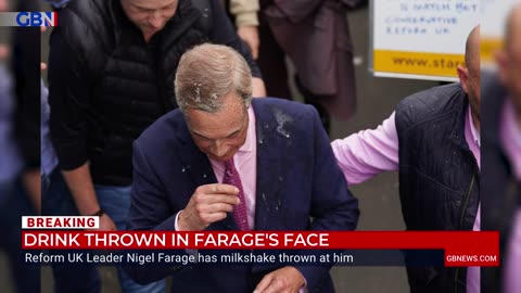 WATCH: Nigel Farage - milkshake THROWN over him in Clacton rallying for Reform Candidacy in election