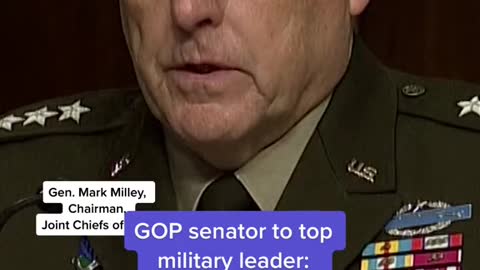 GOP senator to top military leader: Why haven't you resigned?