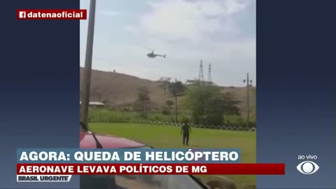 Helicópteros com políticos cai em Minas Gerais