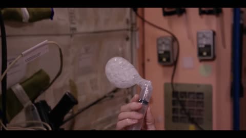 Footage of Unique Fluid Behavior in Space Laboratory