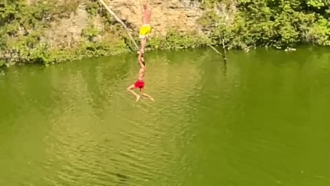 Double Zipline River Dive