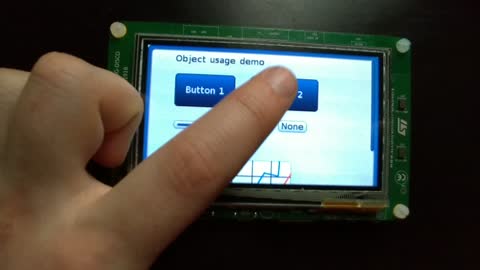 LvGL GUI Test Code Demo on STM32F746 Discovery Board