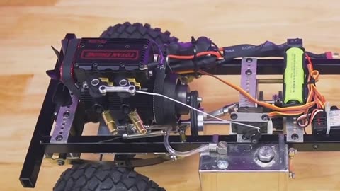 Assembly Off-Road Rc Car with 2 Cylinder Nitro Engine Run Test #engine #rc #nitro #assembly
