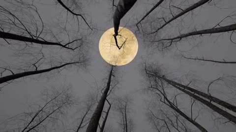 BEAUTYFULL MOON AND TREE ||