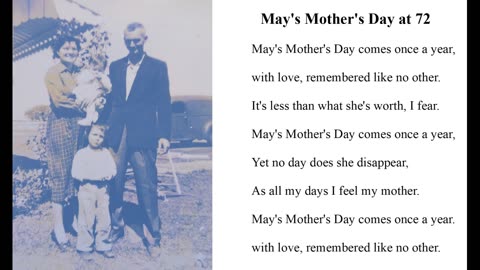 May's Mother's Day: a song