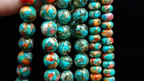 Colorful naltural turquoise block beads size 6mm roundle beads 5mm loose beads