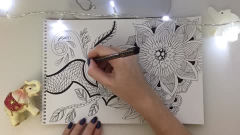 Zentangle zenart doodling mandala relax speed art video