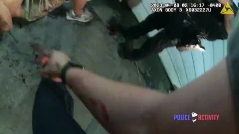 Daytona Beach Officer Uses Tennis Racket Against Burglary Suspect Trying To Choke a Police Dog