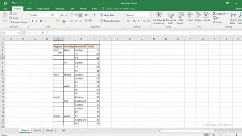 How to Fill blanks in excel with shortcut keys