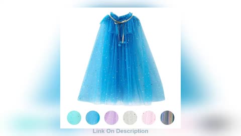 Review Summer Girl Princess Party Accessories Cloak Snow Queen