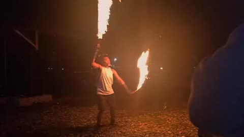 Amazing Male Fire Dancer of Cagayan de Oro City Philippines