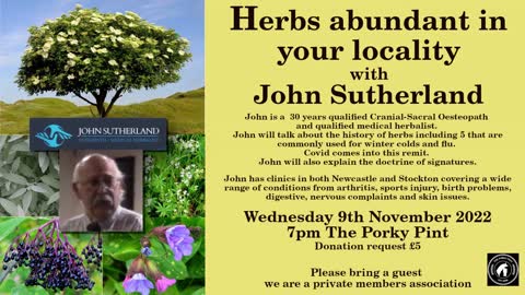 Herbs Abundant in your locality - John Sutherland at the Porky Pint