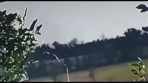 A moment of shooting down a Ukrainian Su-25 attack aircraft near the village of Rabotino