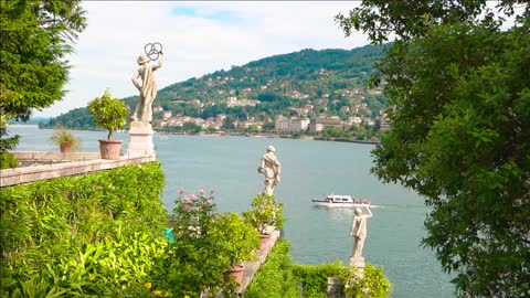 isola bella garden and stresa baroque sculptures outdoors