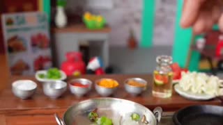 Miniature Real Cooking in Smallest kitchen #minikitchen #shorts